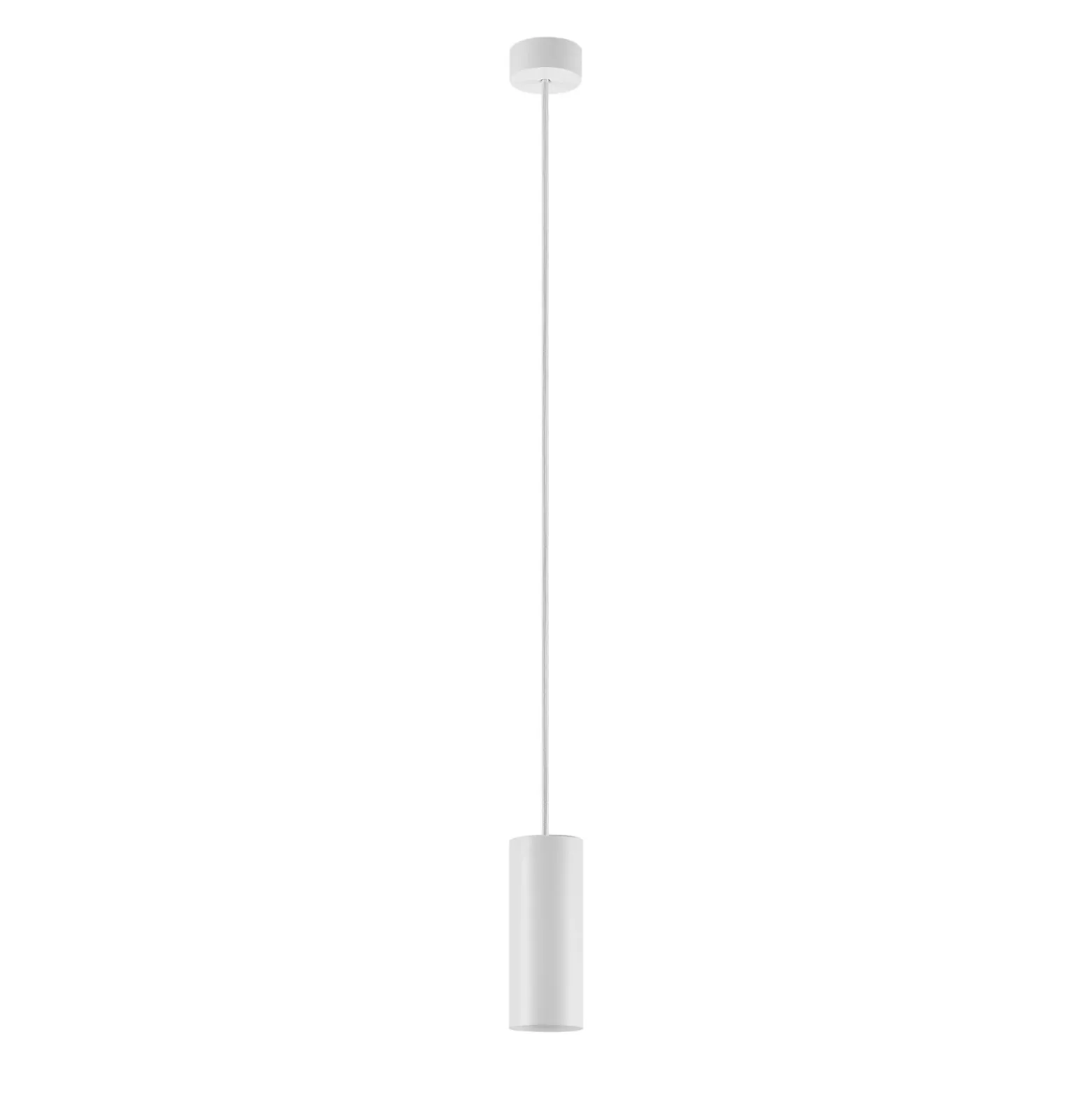 Lámpara colgante CAN, blanca, altura 15 cm, Ø 6 cm, metal, GU10