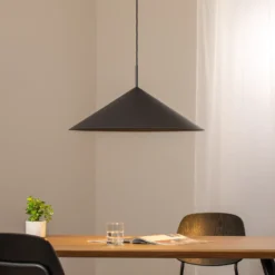 Lámpara colgante Capital, negra, 1 luz, Ø 60 cm, GX53