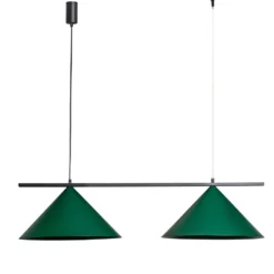 Lámpara colgante Capital, verde, 2 luces, Ø 46 cm, GX53