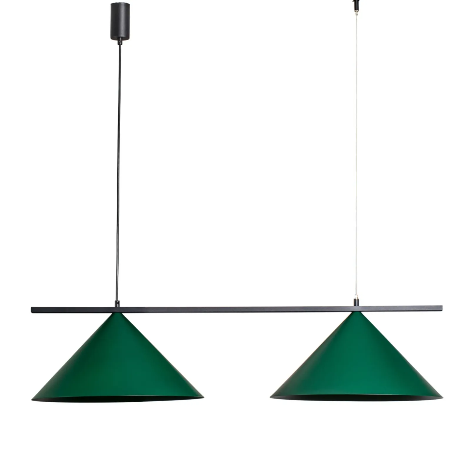 Lámpara colgante Capital, verde, 2 luces, Ø 46 cm, GX53