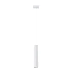 Lámpara colgante Carbon, blanca, Ø 6 cm, aluminio