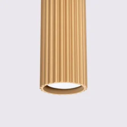 Lámpara colgante Carbon, color dorado, Ø 6 cm, aluminio