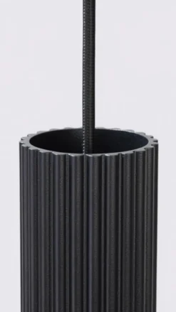 Lámpara colgante Carbon, negra, Ø 6 cm, aluminio