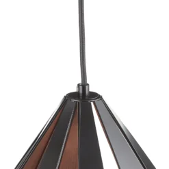 Lámpara colgante Carlton negro-cobre Ø 31 cm