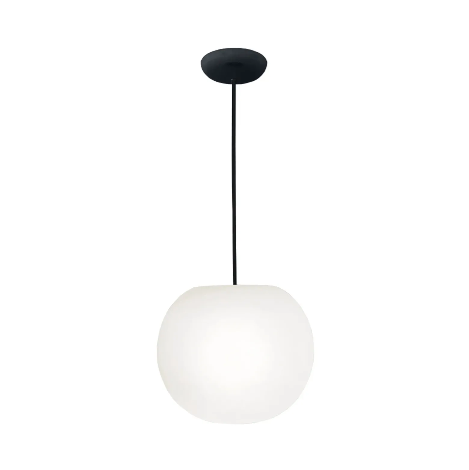 Lámpara colgante Casablanca Acai, blanco/negro, cristal, Ø 26 cm, E27