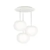 Lámpara colgante Casablanca Acai, blanca, redonda, 3 luces, Ø 26 cm, E27