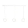 Lámpara colgante Casablanca Acai, blanca, alargada, 3 luces, Ø 16 cm, E27