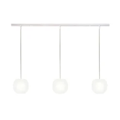 Lámpara colgante Casablanca Acai, blanca, alargada, 3 luces, Ø 16 cm, E27