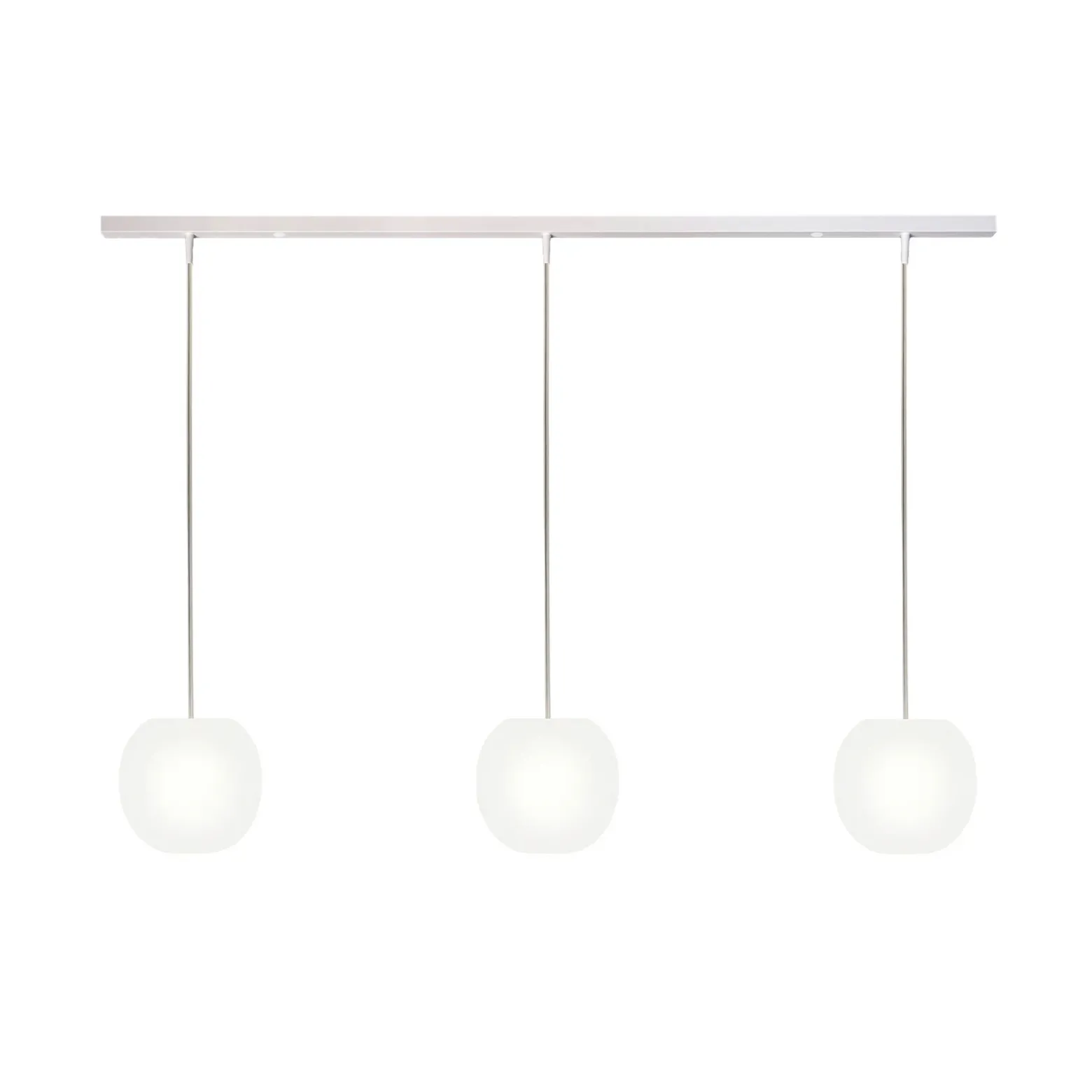 Lámpara colgante Casablanca Acai, blanca, alargada, 3 luces, Ø 16 cm, E27