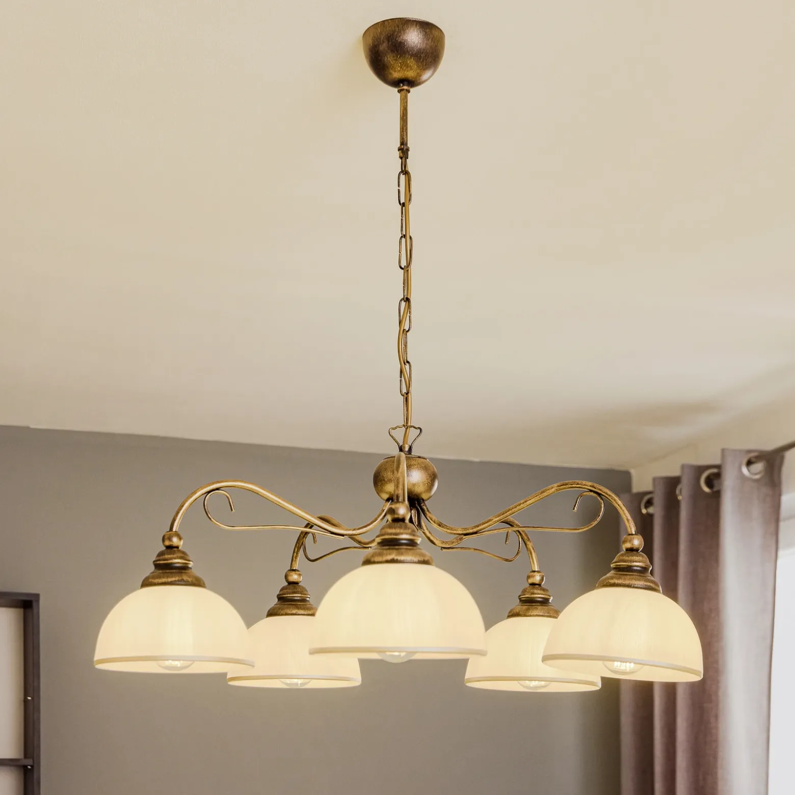 Lámpara colgante Casale, 5 luces