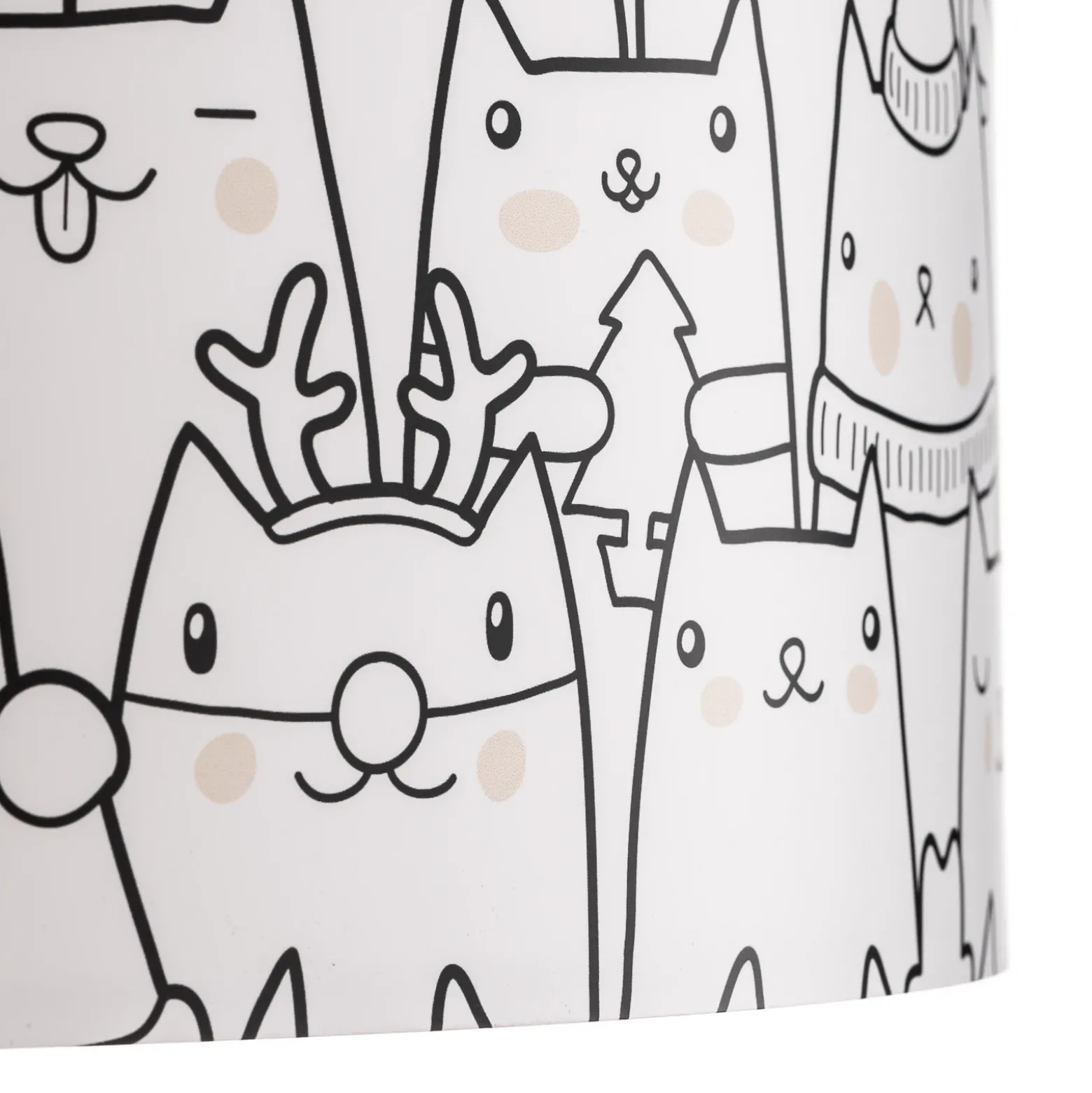 Lámpara colgante Cat estampada con motivos felinos