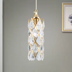Lámpara colgante CHARLENE con elementos de cristal