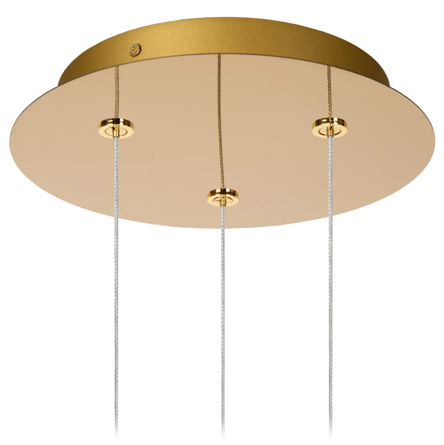 Lámpara colgante Cintra LED, Ø 25 cm, transparente/oro, acrílico