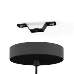 Lámpara colgante Ciudadela, Ø 18 cm, negro/latón, acero