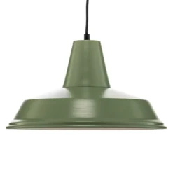 Lámpara colgante Class de metal, verde/blanco