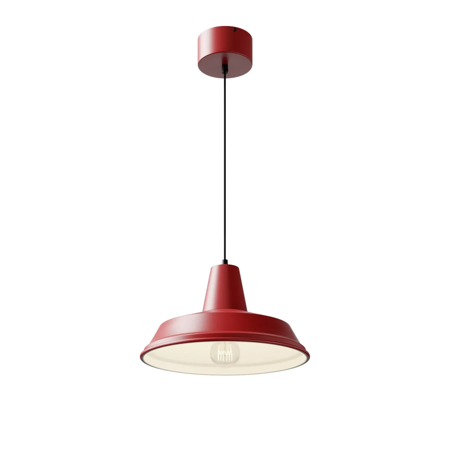 Lámpara colgante CLASS, rojo/blanco, Ø 36 cm, metal