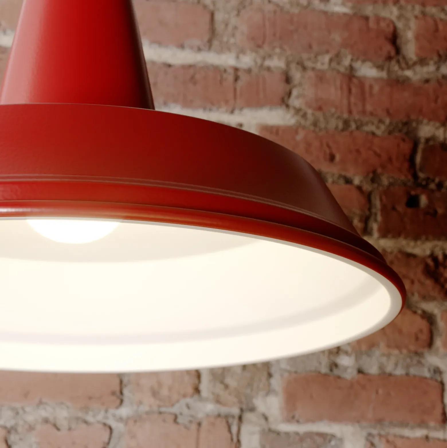 Lámpara colgante CLASS, rojo/blanco, Ø 36 cm, metal