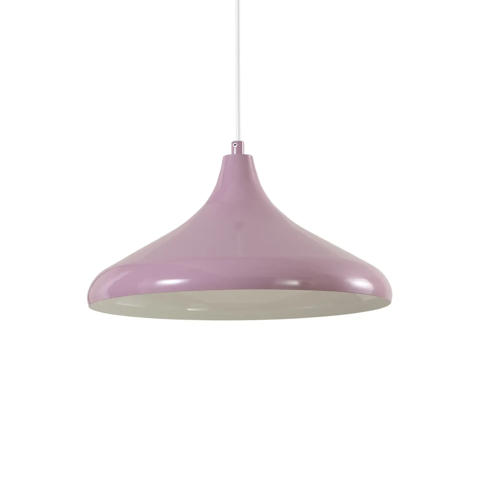 Lámpara colgante Claus, morado/blanco, Ø 35 cm, metal