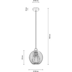 Lámpara colgante Clay, contrachapado de abedul, Ø 23 cm