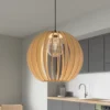 Lámpara colgante Clay de contrachapado de abedul, Ø 40 cm