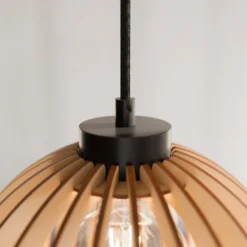 Lámpara colgante Clay de contrachapado de abedul, 51 cm, 3 lámparas, redonda