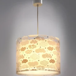 Lámpara colgante CLOUDS de Dalber para habitaciones infantiles, rosa