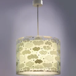 Lámpara colgante CLOUDS de Dalber para habitaciones infantiles, azul