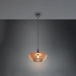 Lámpara colgante Colino de láminas de madera, madera clara