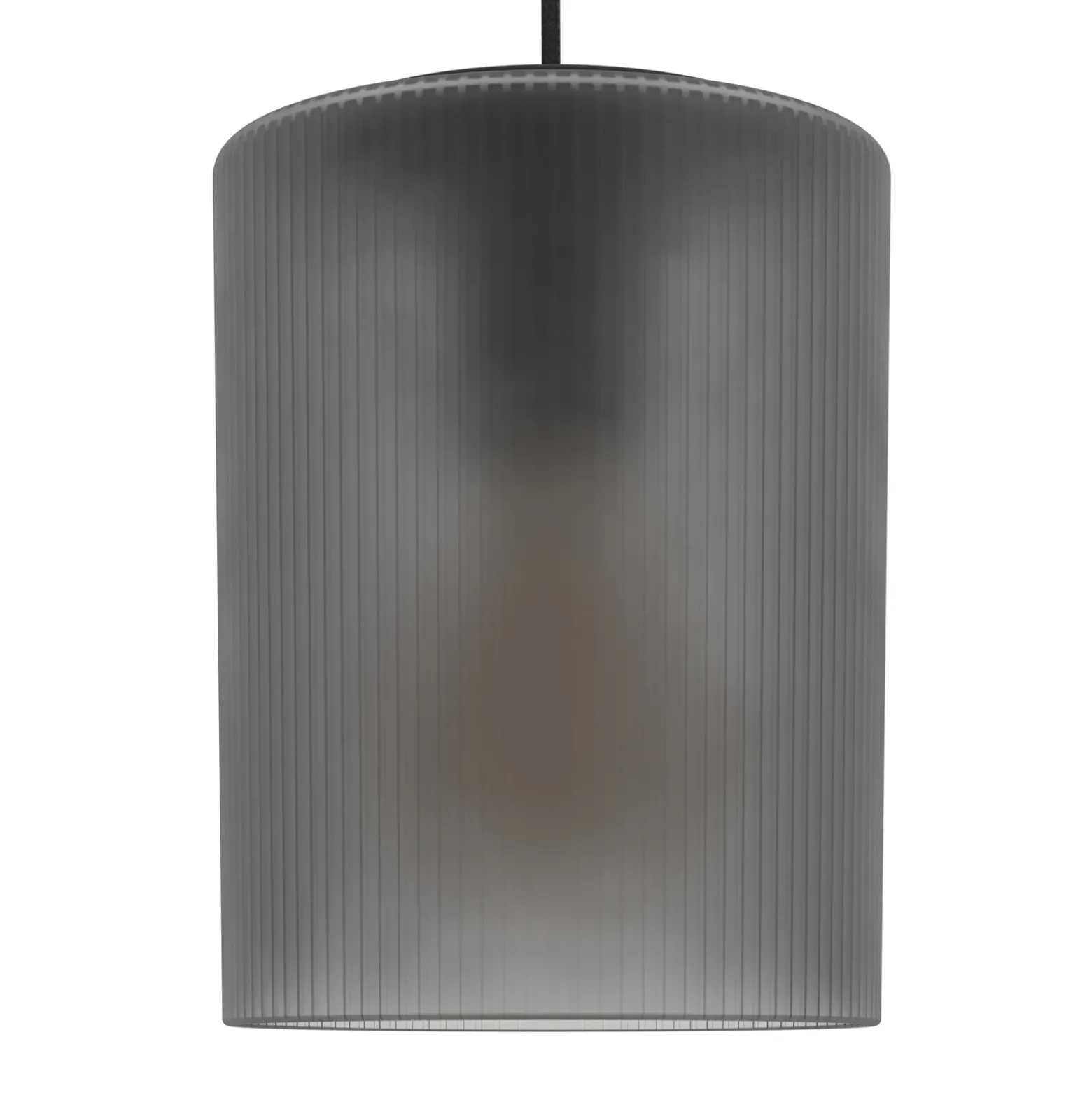 Lámpara colgante Colomera, Ø 15 cm, negro/gris, cristal
