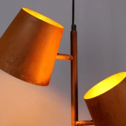 Lámpara colgante Colt, 3 luces, acero inoxidable