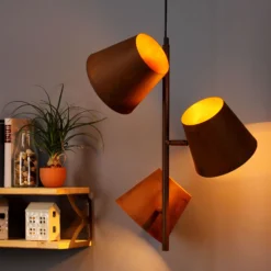 Lámpara colgante Colt, 3 luces, acero inoxidable
