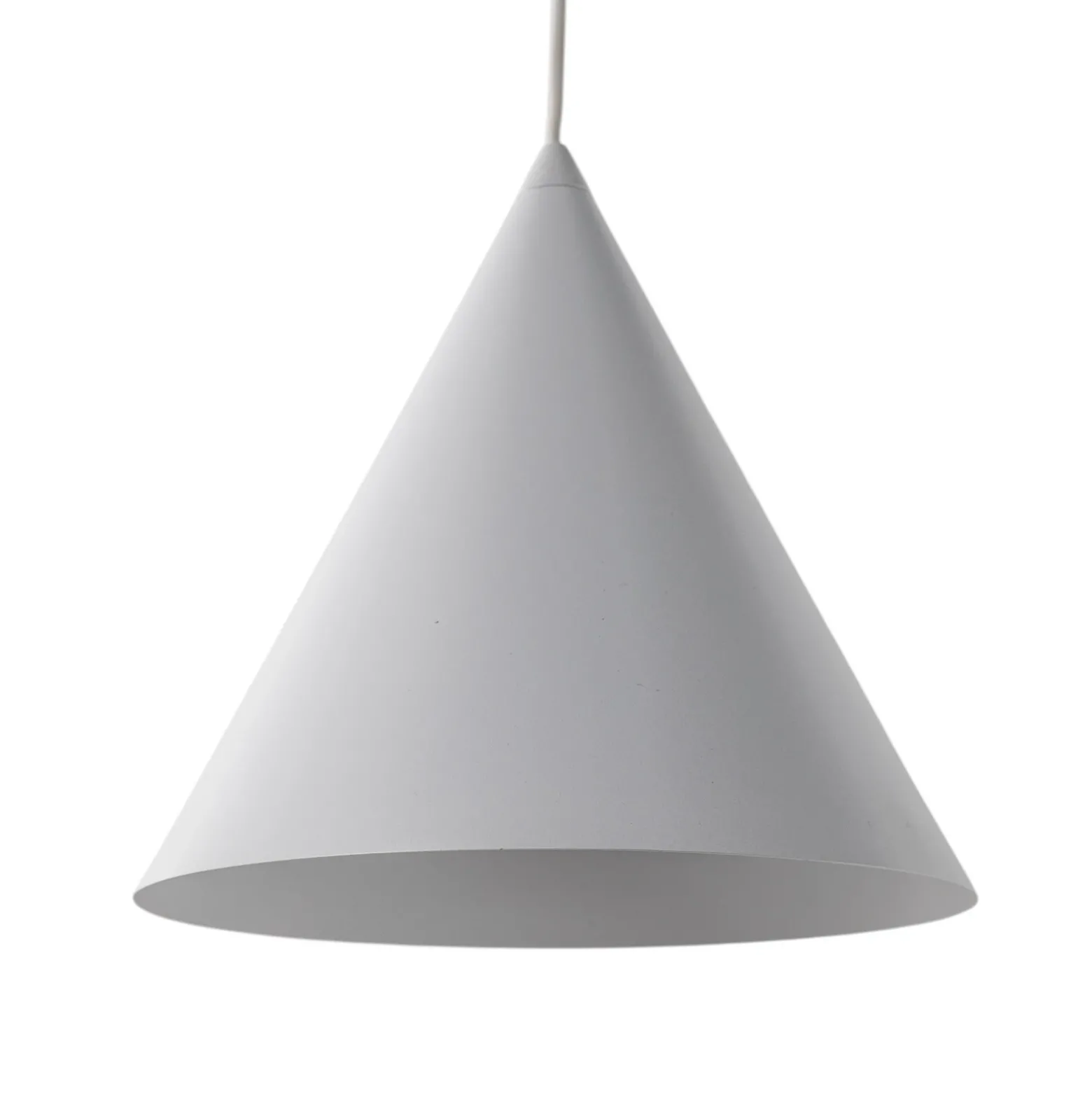 Lámpara colgante Cono, blanca, Ø 27 cm, acero, 1 luz