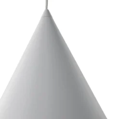 Lámpara colgante Cono, blanca, Ø 27 cm, acero, 1 luz