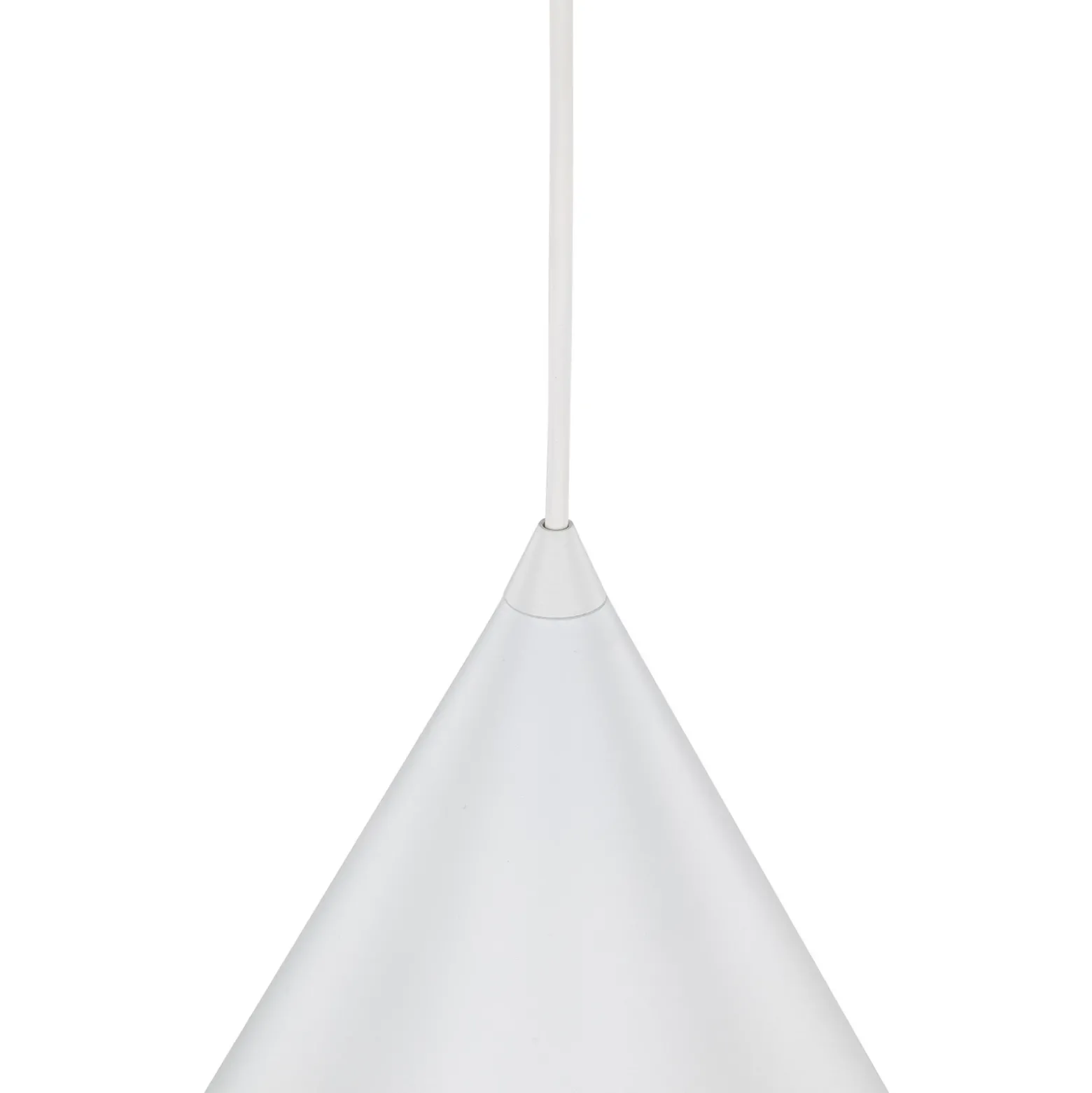 Lámpara colgante Cono, blanca, Ø 27 cm, acero, 1 luz