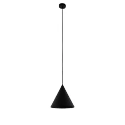 Lámpara colgante Cono, de 1 luz, Ø 27 cm, negra