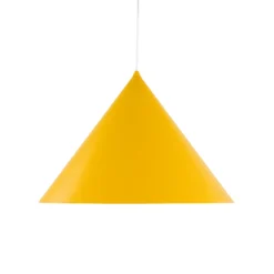 Lámpara colgante Cono, 1 luz, Ø 50 cm, amarilla, E27