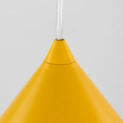 Lámpara colgante Cono, 1 luz, Ø 50 cm, amarilla, E27