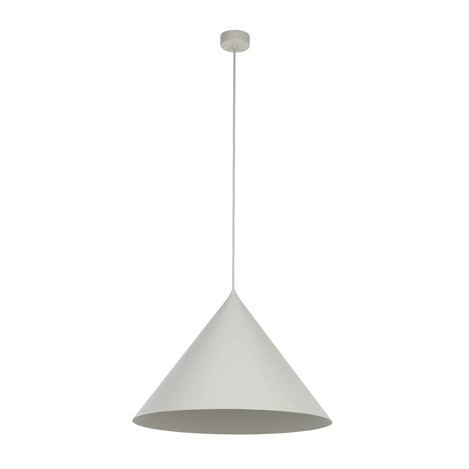 Lámpara colgante Cono, 1 luz, Ø 50 cm, beige, E27