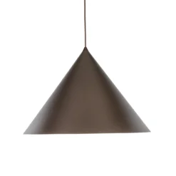 Lámpara colgante Cono, 1 luz, Ø 50 cm, marrón, E27