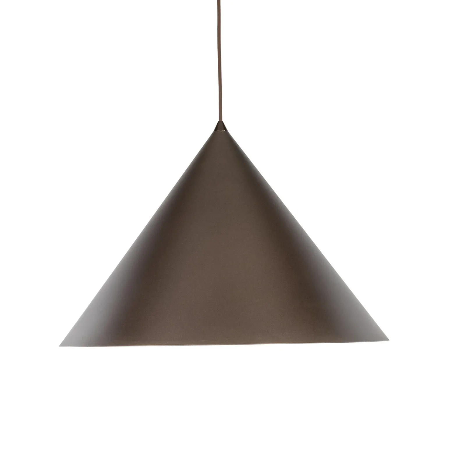 Lámpara colgante Cono, 1 luz, Ø 50 cm, marrón, E27