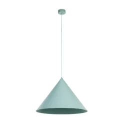 Lámpara colgante Cono, 1 luz, Ø 50 cm, menta, E27