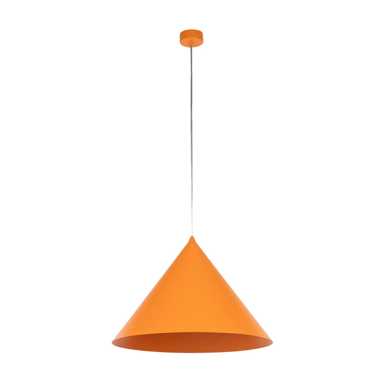 Lámpara colgante Cono, 1 luz, Ø 50 cm, naranja, E27
