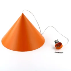 Lámpara colgante Cono, 1 luz, Ø 50 cm, naranja, E27