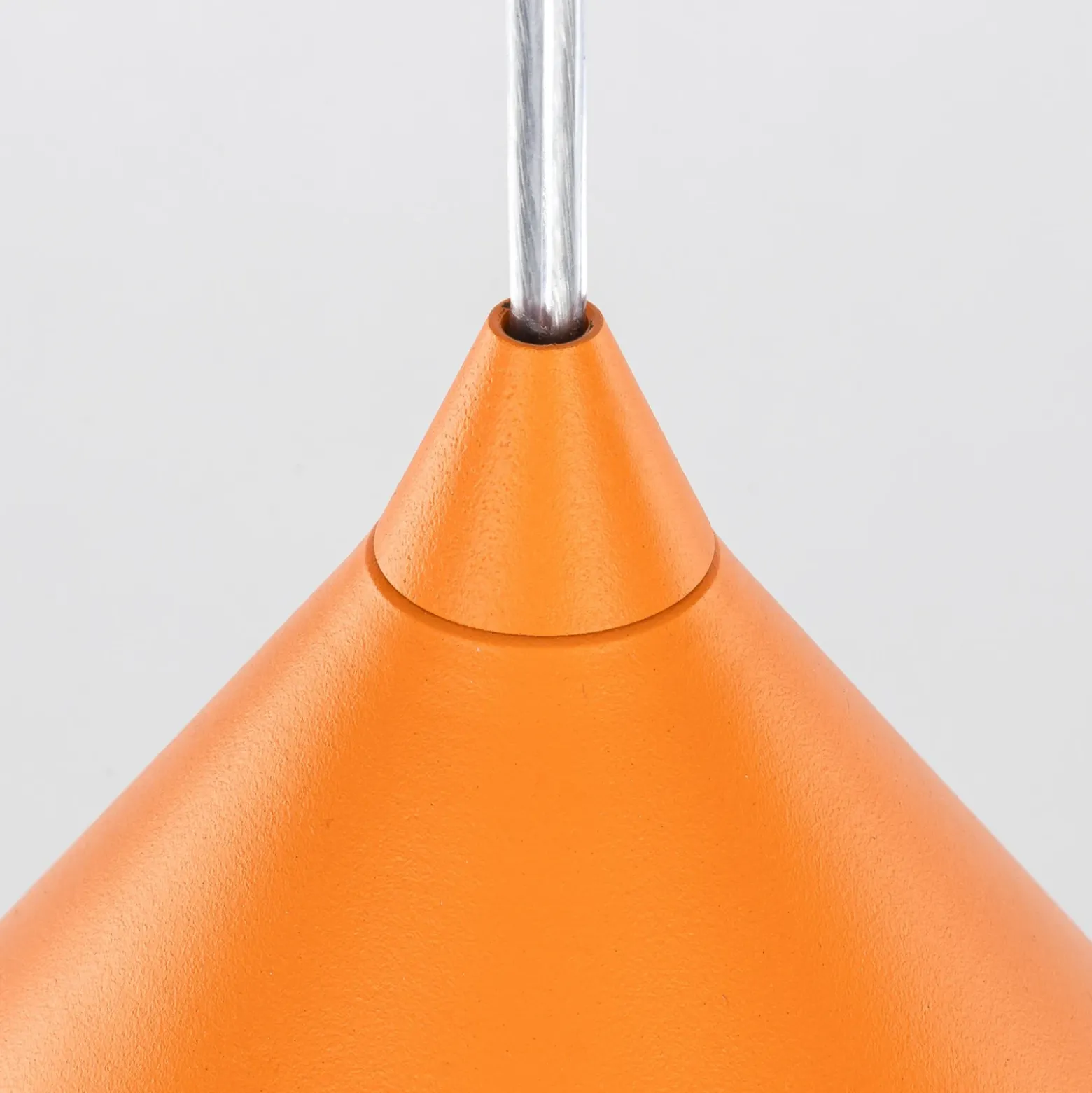 Lámpara colgante Cono, 1 luz, Ø 50 cm, naranja, E27