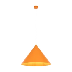 Lámpara colgante Cono, 1 luz, Ø 50 cm, naranja, E27