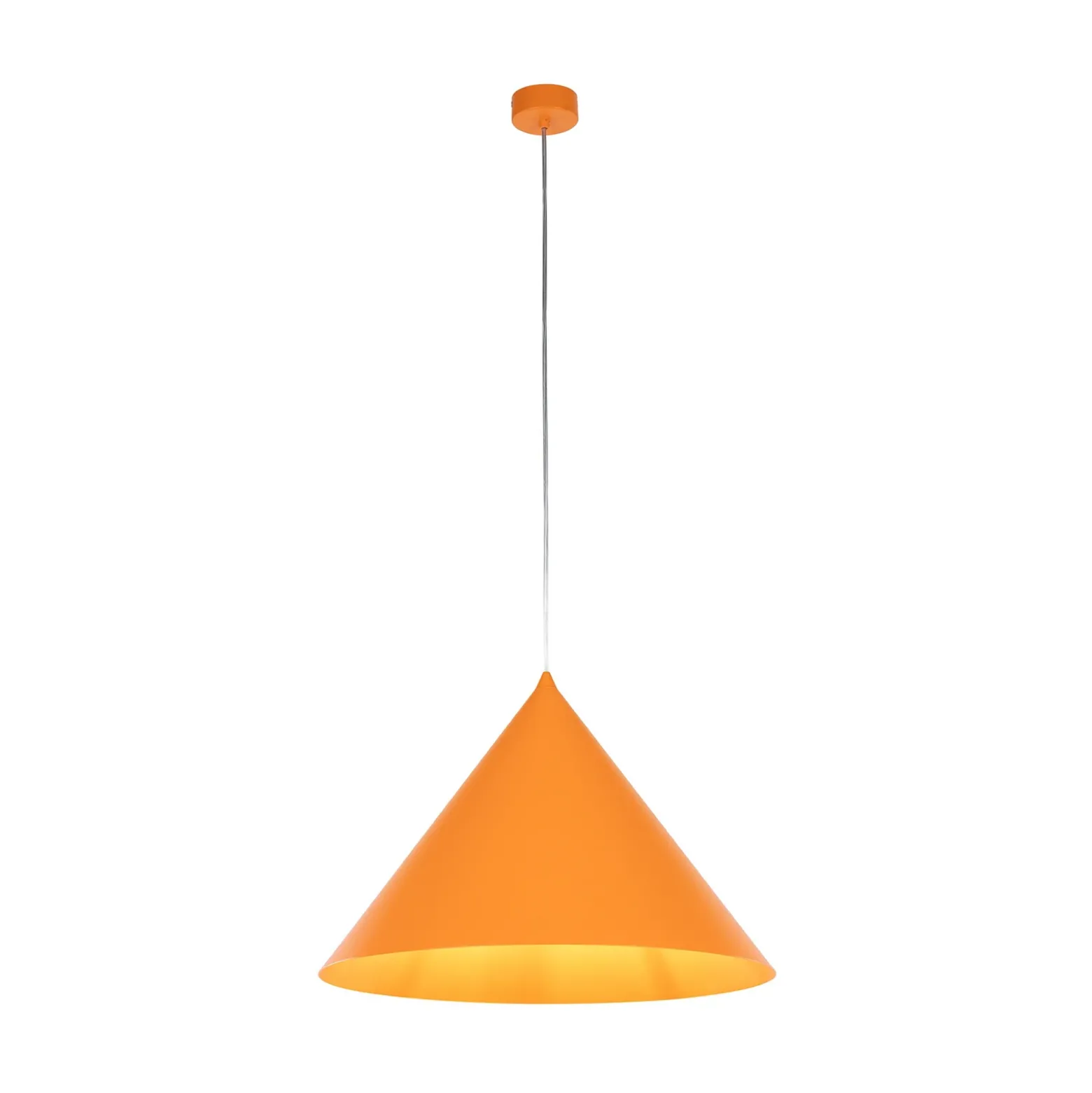 Lámpara colgante Cono, 1 luz, Ø 50 cm, naranja, E27