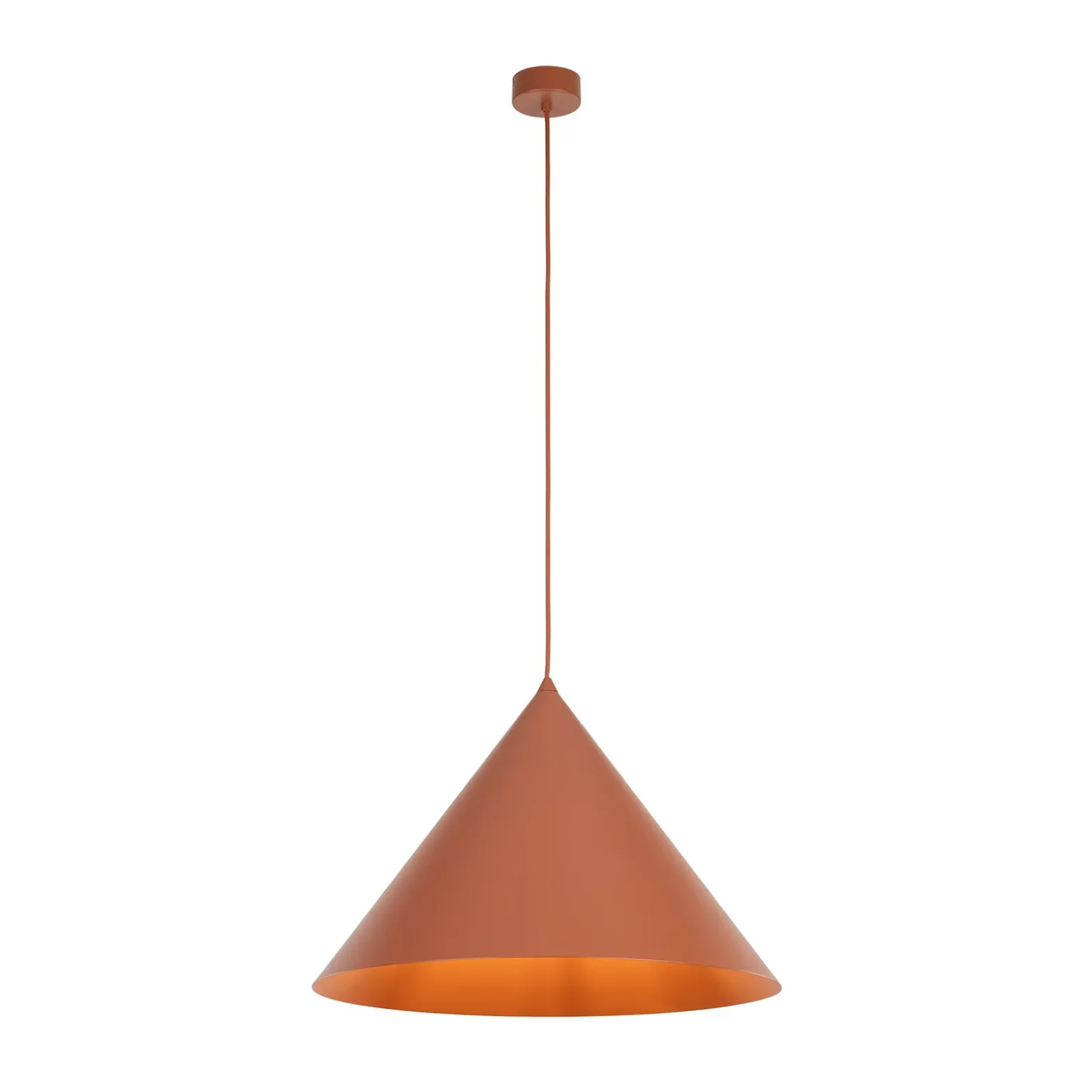 Lámpara colgante Cono, 1 luz, Ø 50 cm, terracota, E27