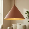 Lámpara colgante Cono, 1 luz, Ø 50 cm, terracota, E27
