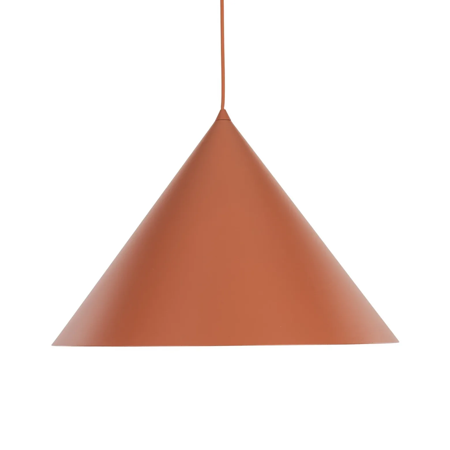 Lámpara colgante Cono, 1 luz, Ø 50 cm, terracota, E27