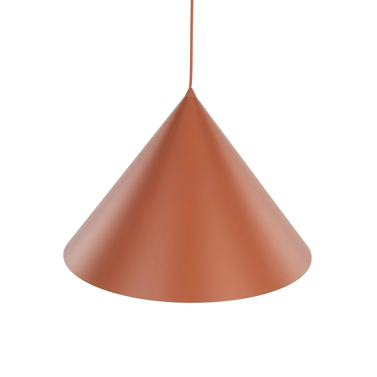 Lámpara colgante Cono, 1 luz, Ø 50 cm, terracota, E27